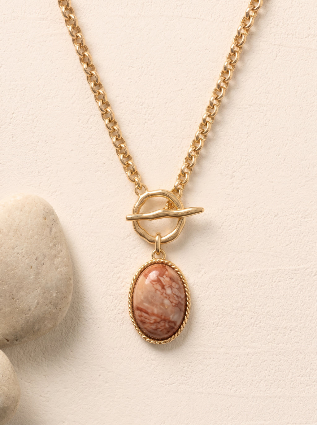 Colar Pedra Rosé
