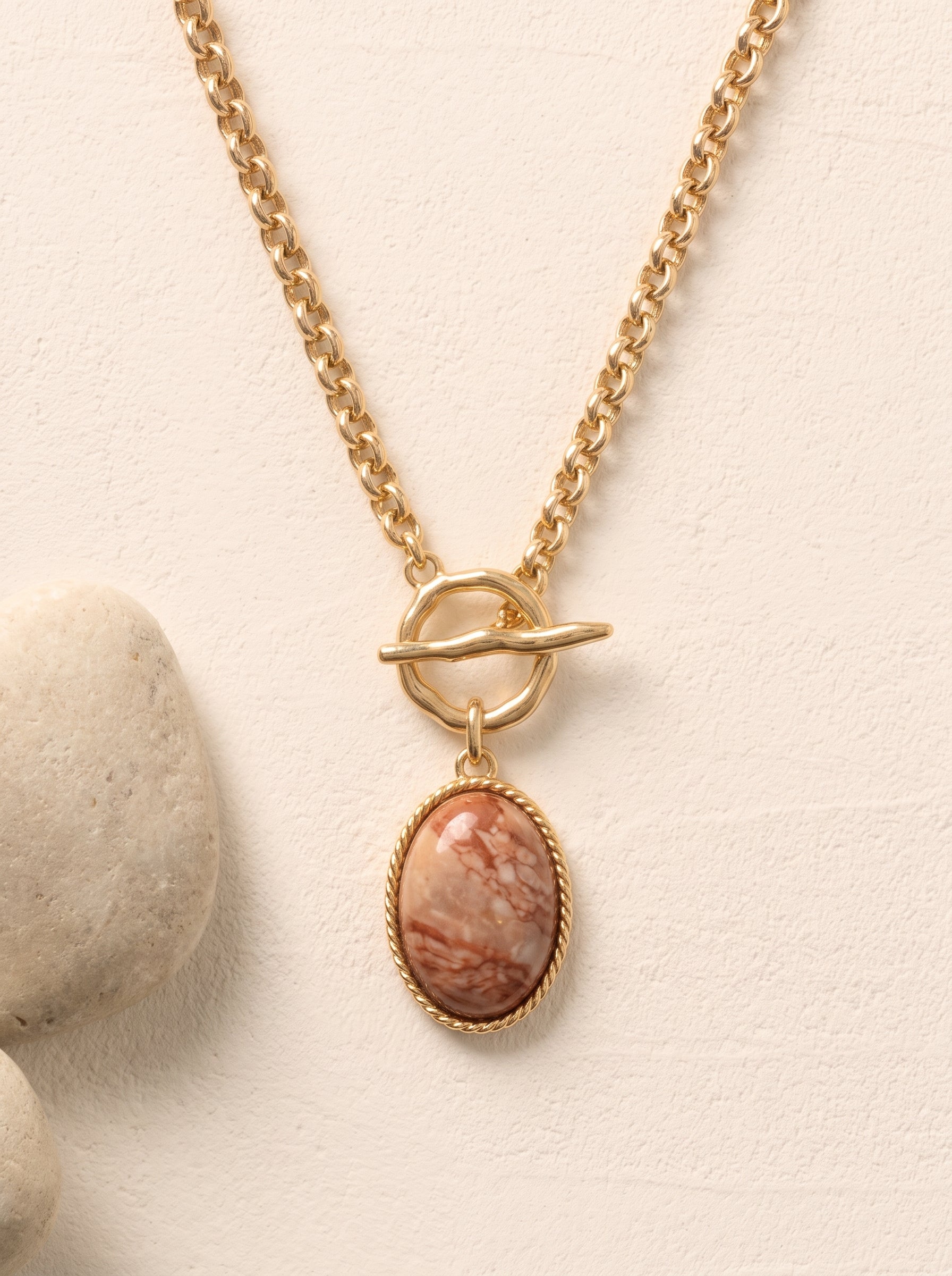 Colar Pedra Rosé
